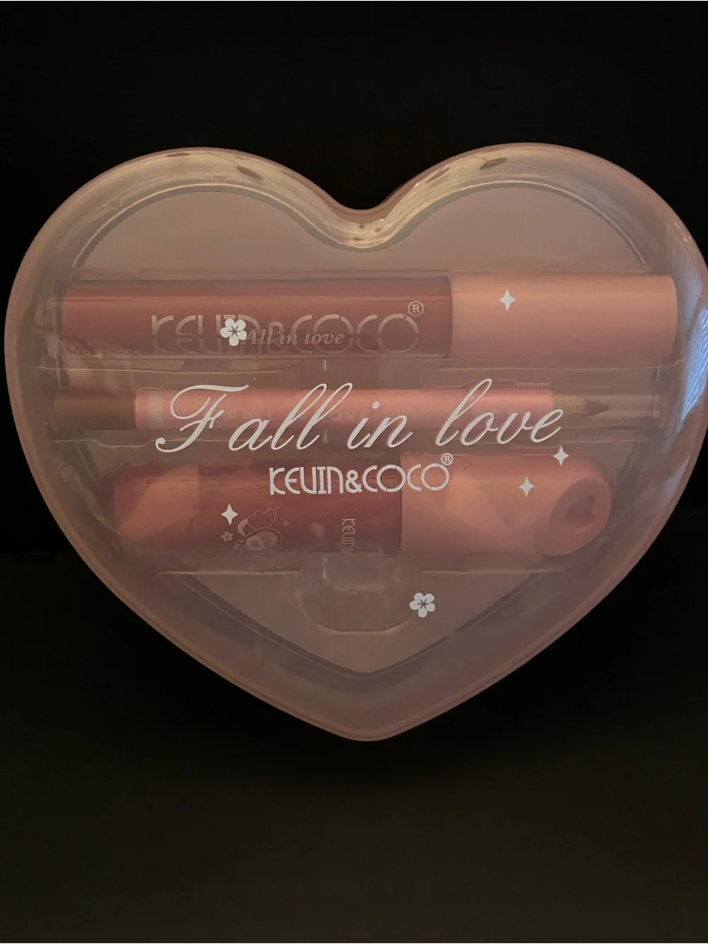 Kevin & Coco Fall in Love Pink Lip 👄 Gloss Set of (3) Three NEW